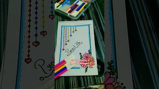 Easy border design projectfrontpage youtubeshorts viralvideo borderdesigns singhamagain [upl. by Adialeda]