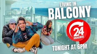 Living In BALCONY For 24 Hours Challenge  Rimorav Vlogs [upl. by Ardnuasal]