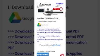 How To Download mitsubishi PLC programming manual pdf [upl. by Dranreb]