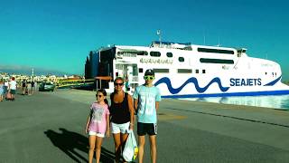 Santorini trip from Crete  with the Seajets [upl. by Kotz]