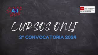 2ª CONVOCATORIA 2024 CURSOS ONLINE [upl. by Jeaz]