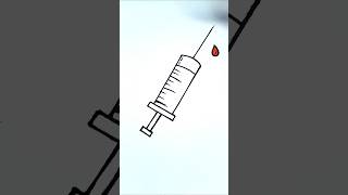 Syringe simple drawing  shorts drawing  evas art [upl. by Atilrahc]