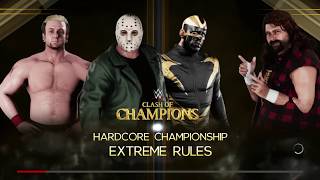 WWE 2K18 Jason VS FoleyEllsworthGoldust Fatal 4Way Extreme Elimination Match Hardcore Title [upl. by Birch]