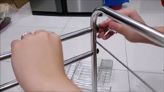 KR010 304 Stainless Steel Over Sink Dish Rack Kitchen Rack [upl. by Noffihc]