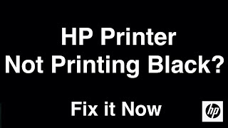 HP Printer Not Printing Black  Fix it Now [upl. by Yesllek720]