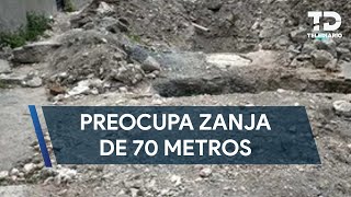 Zanja de 70 metros preocupa a vecinos de la colonia Constituyentes de Querétaro en San Nicolás [upl. by Eniliuqcaj]