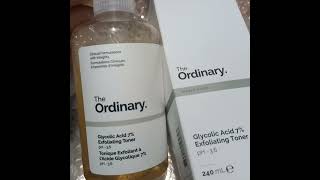 ordinary glycolic acid glycolic acid serum exfoliating toner  acidic toner  weekly exfoliation [upl. by Traweek]