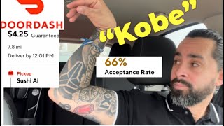 DoorDash Acceptance Rate Do You Have to Take Trash to Hit 70 Day 1 [upl. by Malha]