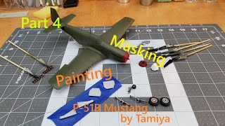 P51B Mustang by Tamiya in 148 Scale Build Part 4 Masking and Painting [upl. by Zednanreh]