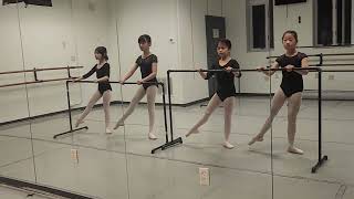 Ballet Beginner Barre Degage Jete first and fifth position in a la seconde [upl. by Habas]