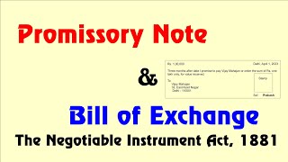 Promissory Note and Bill of Exchange [upl. by Llerrat]