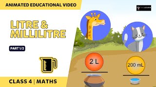 Litres and Millilitres  Measuring Units of Liquid  Part 12  English  Class 4  TicTacLearn [upl. by Anelyak]