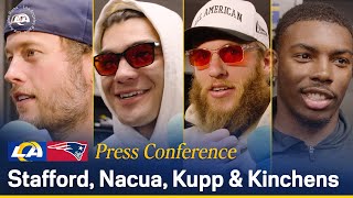 Matthew Stafford Puka Nacua Cooper Kupp amp Kam Kinchens React To Week 11 Win Over Patriots [upl. by Aynos]