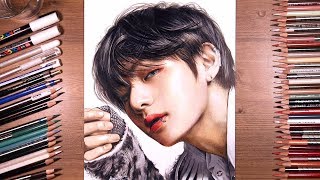 Drawing BTS V Taehyung 뷔  drawholic [upl. by Teragram]