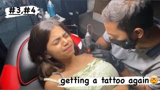 getting my 3rd and 4th tattoo done  collarbone tattoo  back tattoo  tattoo vlog  NG28 [upl. by Jareen]