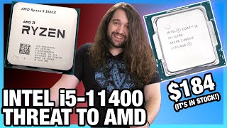 184 Threat to AMD Intel i511400 CPU Review amp Benchmarks vs R5 3600 5600X 11600K [upl. by Kask]