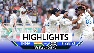 IND vs ENG 4th Test Day 3  India vs England Test Match Highlights Match Highlights [upl. by Abeh]