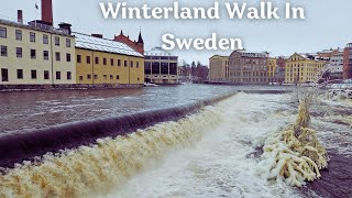 Sweden 4K  Winterland Walk 2024 [upl. by Edrock409]