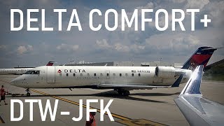 DELTA Comfort Detroit  New York JFK  Flight Report  August 2018  4K [upl. by Anigal]