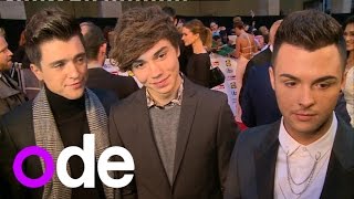 Pride of Britain Awards 2014 Union J reveal what makes them cry and they talk X Factor [upl. by Eelatan]