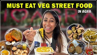 Best Places to eat Veg Street food in Agra Gopal Das PethaTajganj Street Food UP Food Series Ep4 [upl. by Lytton]