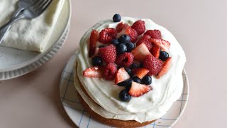 Light and Airy Chantilly Cake With Berries Recipe [upl. by Tarsuss]