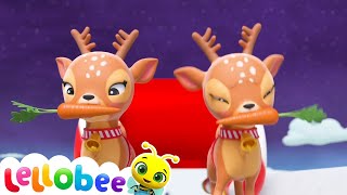 Santas Reindeer Song  Nursery Rhymes with Subtitles [upl. by Yleme]