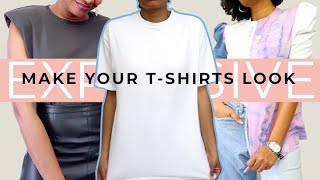 10 Upcycles to Make Your TShirts Look Expensive  Designer Thrift Flips [upl. by Vergos]