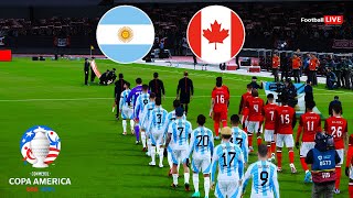 Argentina vs Canada  Copa America 2024 USA Group A  Full Match  Messi vs Canada  PES Gameplay [upl. by Nabalas]