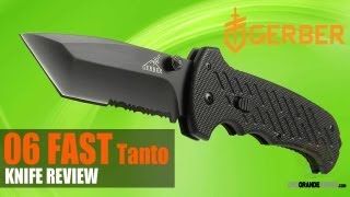 Gerber 06 Fast Tanto Folder Review  OsoGrandeKnives [upl. by Ezeerb545]