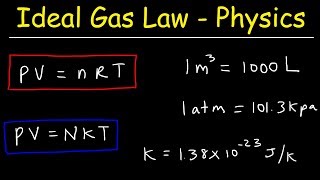 Ideal Gas Law Physics Problems With Boltzmanns Constant [upl. by Moreen]