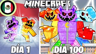 ¡Sobreviví 100 DÍAS como LOS SMILING CRITTERS en Minecraft HARDCORE [upl. by Layney547]