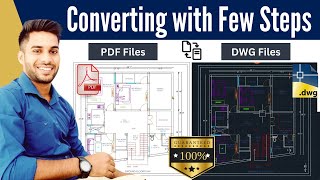 PDF to CAD file in AutoCAD  100 Seamless working [upl. by Towny]