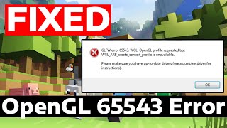 How To Fix Minecraft OpenGL 65543 Error [upl. by Ula]