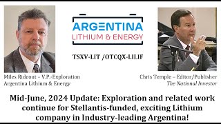 Mid  June 2024 update with Miles Rideout VP of Exploration for Argentina Lithium amp Energy [upl. by Ria]