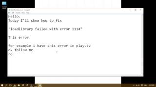 LoadLibrary failed with error 1114 DLL in playtv  Fix it [upl. by Atsillac]