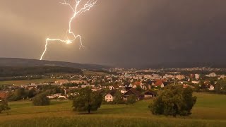 1 September 2024  Gewitter Schälchlihoger Urdorf  1958  2223 Uhr [upl. by Dajma]