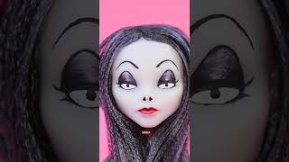 DIY Morticia Addams Doll  Repaint shorts [upl. by Paine]