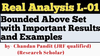 Bounded Above Set  Bounded Set  Supremum of a set Real Analysis Maths world [upl. by Schaaff]