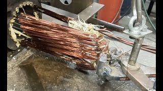 Pulling Copper Out Of Cooked Generator Stators amp Rotors Pt 1 [upl. by Ojibbob923]