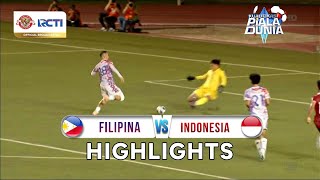 FILIPINA vs INDONESIA HIGHLIGHT FIFA WORLD CUP 2026 KUALIFIKASI 2nd ROUND LEG 1 [upl. by Reginauld103]