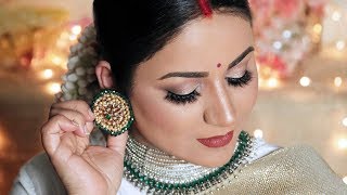 DEEPIKA PADUKONE Bangalore RECEPTION LOOK  Indian Bridal Makeup Tutorial [upl. by Katonah]