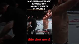 MAGOMED ANKALAEV KNOCKS OUT JOHNNY WALKER IN ROUND 2 UFCVegas84 [upl. by Ocsisnarf]