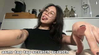 ASMR Upclose Fast Aggressive Table and Fabric Tapping Scratching and Hand Movements lofi [upl. by Ainomar]