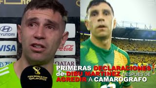 Primeras Declaraciones de DIBU MARTINEZ después de agredir a CAMARÓGRAFO en BARRANQUILLA [upl. by Ahsiken996]