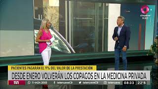 A partir de enero volverán los copagos en la medicina privada [upl. by Healion]