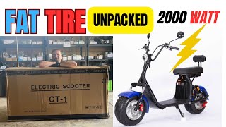 UNBOXING THE POWERFUL 2000WATT FAT TIRE ELECTRIC SCOOTER [upl. by Aylmer]