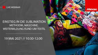 Webinar Einstieg in die Sublimation mit TS1001600 [upl. by Leffert222]