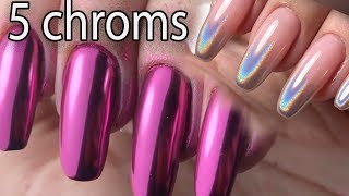 5 WAYS to do chrome nailsEasy chrome nails tutorial [upl. by Codel430]