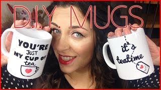 DIY Decorated Mugs ♡ Tazze decorate fai da te [upl. by Nyrmak]